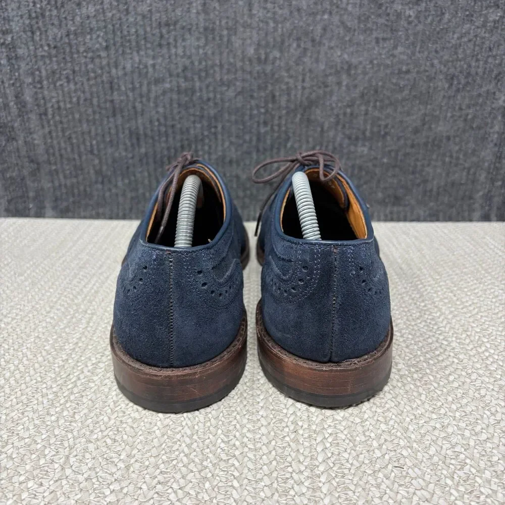Allen Edmonds Strand Cap Toe Oxfords Navy Blue Suede Dress Shoes Men’s 10 D